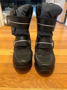 Target Black Kids Rain & Snow Boots with Reflective Stripes